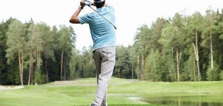 18 Holes of Golf with Drink and Driving Range Access for Two or Four at Stockley Park Golf Club (Up to 63% Off)